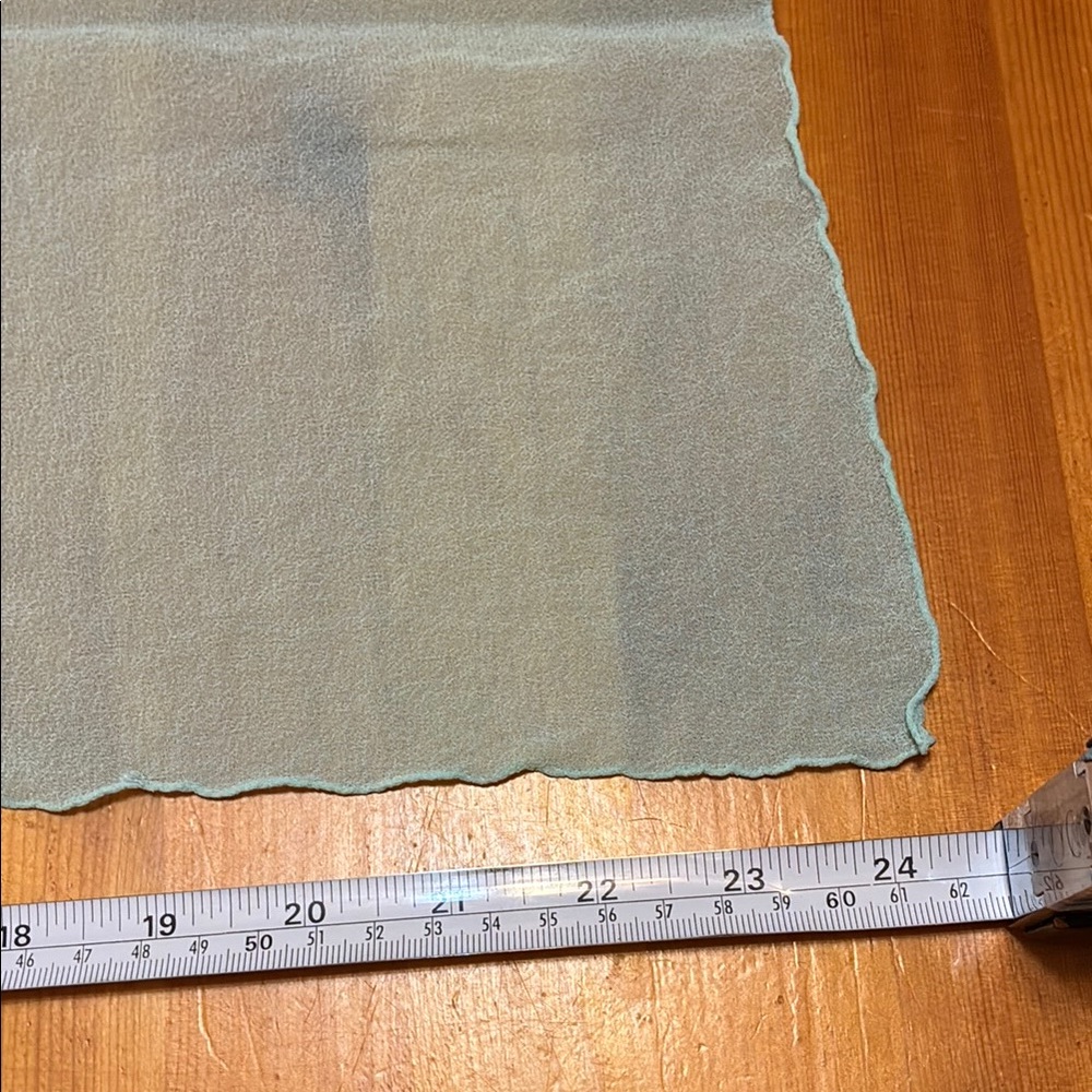 Vintage Chiffon Floral Embroidered Scarf in Light Blue - Picture 9 of 10